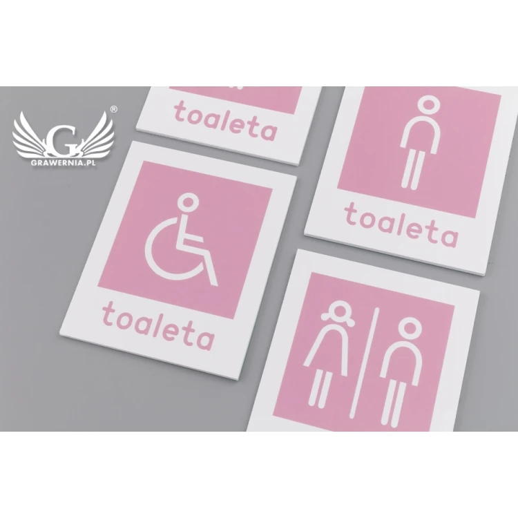 Toilettenbeschilderung - UV-Druck - PVC 3mm - Abmessungen 90x110mm - TT024