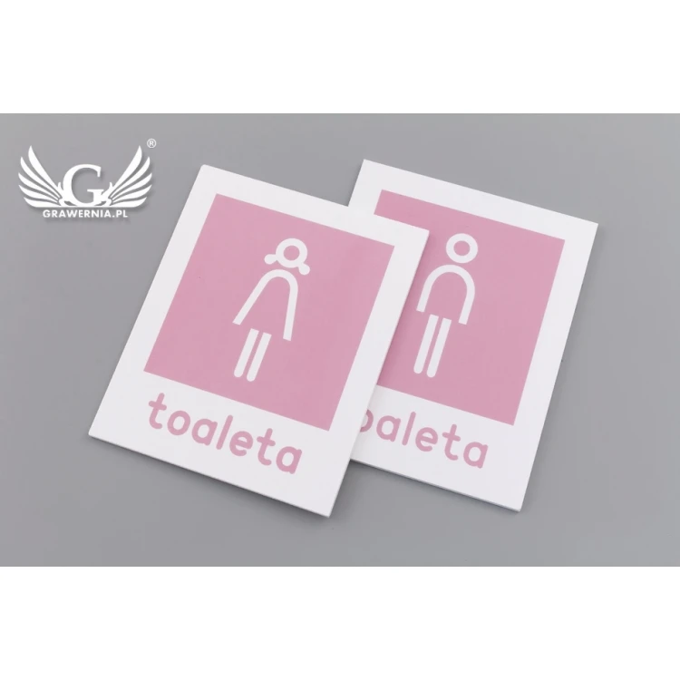 Toilettenbeschilderung - UV-Druck - PVC 3mm - Abmessungen 90x110mm - TT024