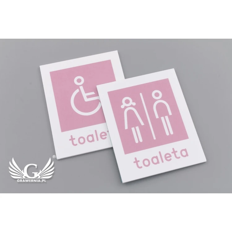 Toilettenbeschilderung - UV-Druck - PVC 3mm - Abmessungen 90x110mm - TT024