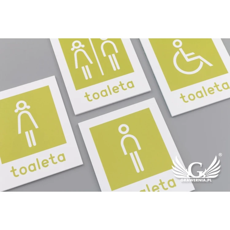 Toilettenbeschilderung - UV-Druck - PVC 3mm - Abmessungen 90x110mm - TT024