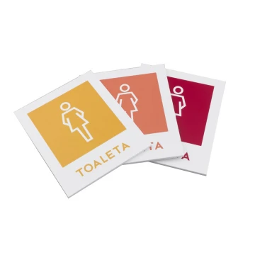 Toilettenbeschilderung - UV-Druck - PVC 3mm - Abmessungen 90x110mm - TT023