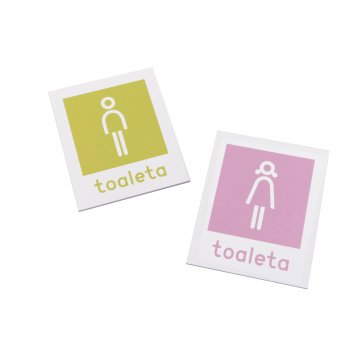Toilettenbeschilderung - UV-Druck - PVC 3mm - Abmessungen 90x110mm - TT024