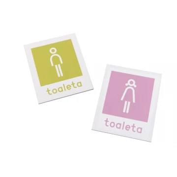 Toilettenbeschilderung - UV-Druck - PVC 3mm - Abmessungen 90x110mm - TT024