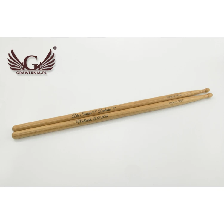 Schlagzeugstöcke PERQS HICKORY 140C mit individuellem Druck - Geschenk für Schlagzeuger