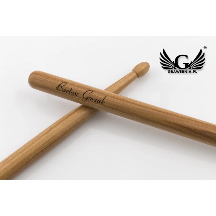 Schlagzeugstöcke PERQS HICKORY 135A mit beliebigem Druck oder Gravur - Geschenk für den Schlagzeuger