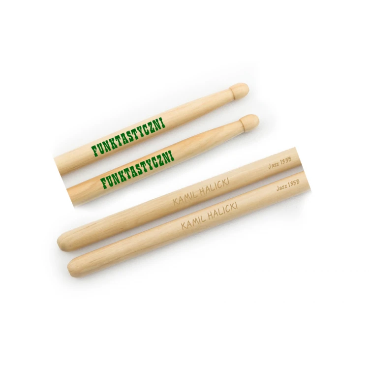 Schlagzeugstöcke PERQS JAZZ 135B mit individuellem Druck oder Gravur - Geschenk für Schlagzeuger