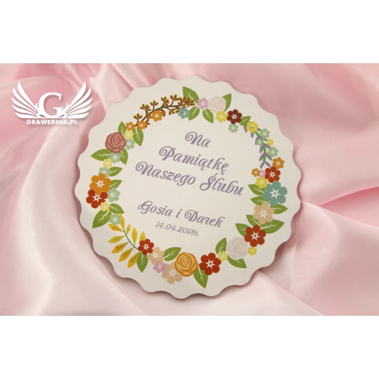 Hochzeitserinnerung - Dankeschön für Gäste - Holzkreise - UV-Druck