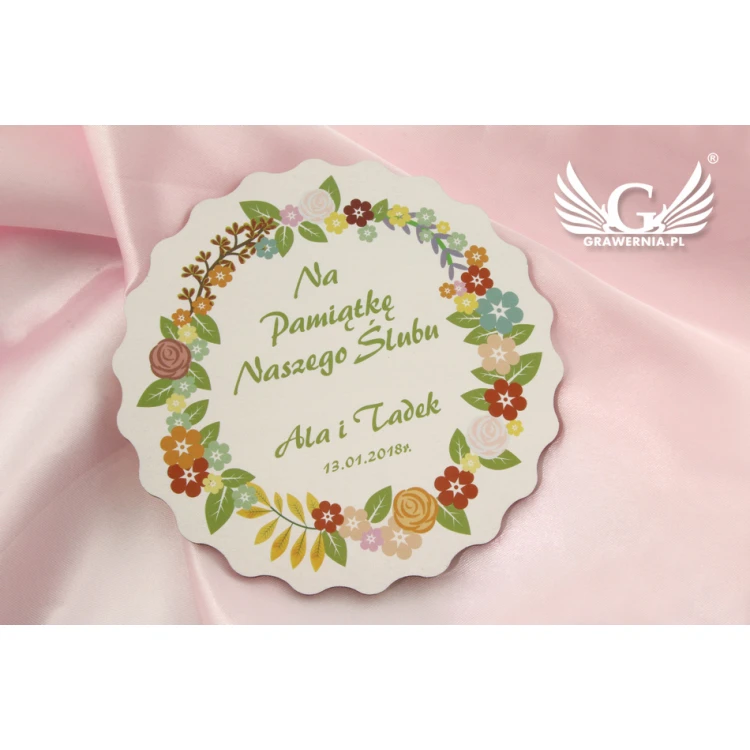 Hochzeitserinnerung - Dankeschön für Gäste - Holzkreise - UV-Druck