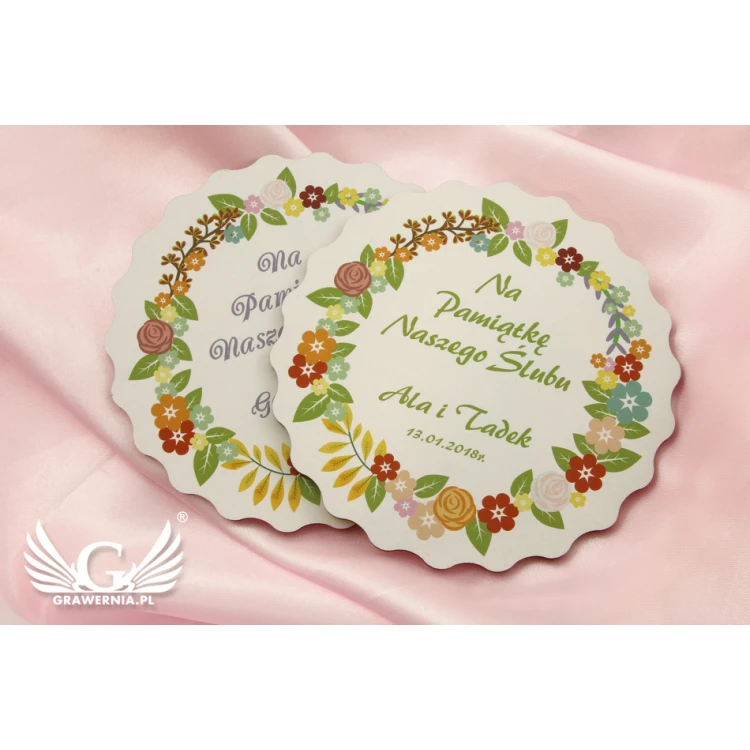 Hochzeitserinnerung - Dankeschön für Gäste - Holzkreise - UV-Druck