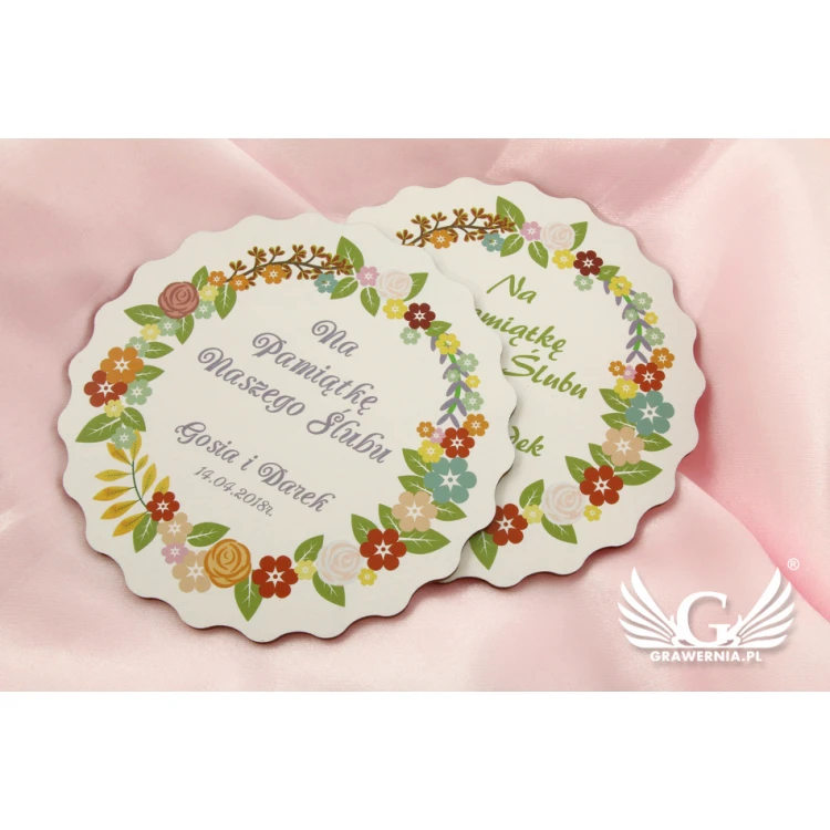 Hochzeitserinnerung - Dankeschön für Gäste - Holzkreise - UV-Druck