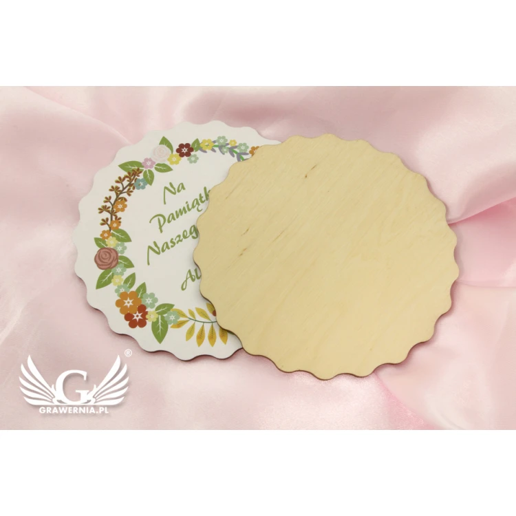 Hochzeitserinnerung - Dankeschön für Gäste - Holzkreise - UV-Druck