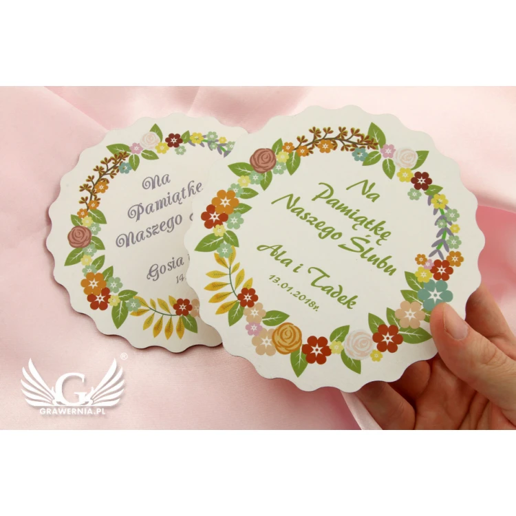 Hochzeitserinnerung - Dankeschön für Gäste - Holzkreise - UV-Druck
