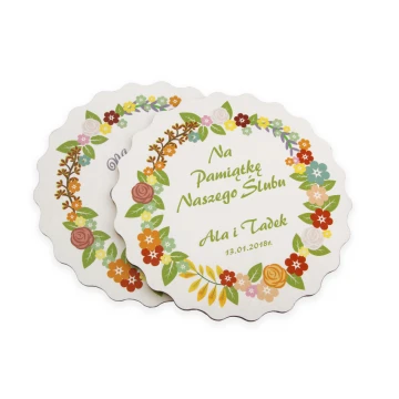 Hochzeitserinnerung - Dankeschön für Gäste - Holzkreise - UV-Druck