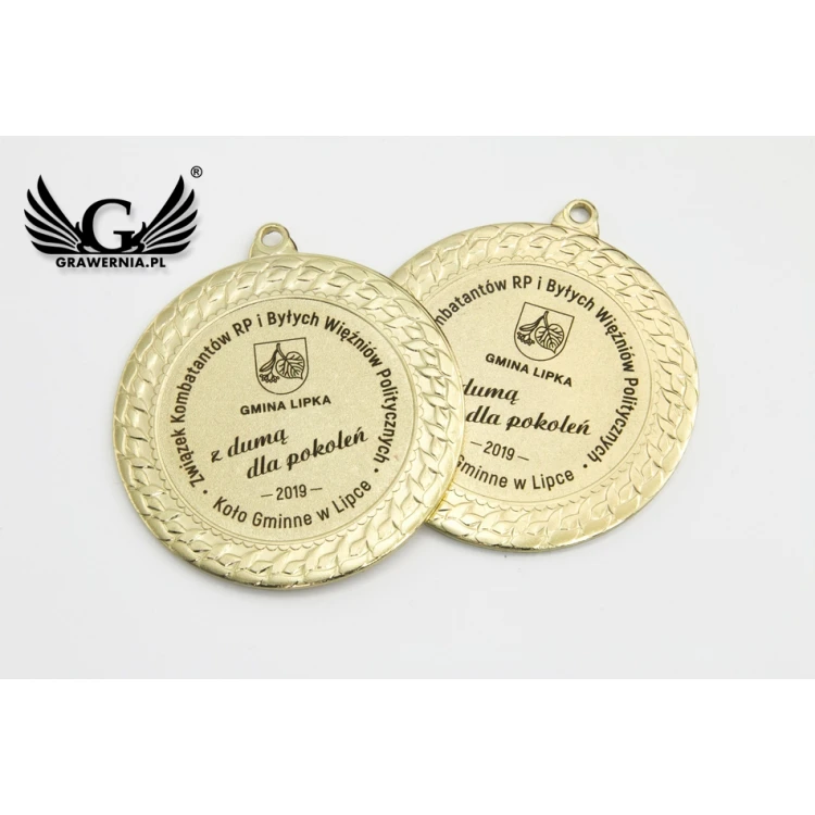 Gravierte Medaille in Holzkassette - Durchmesser 70mm - MGR089