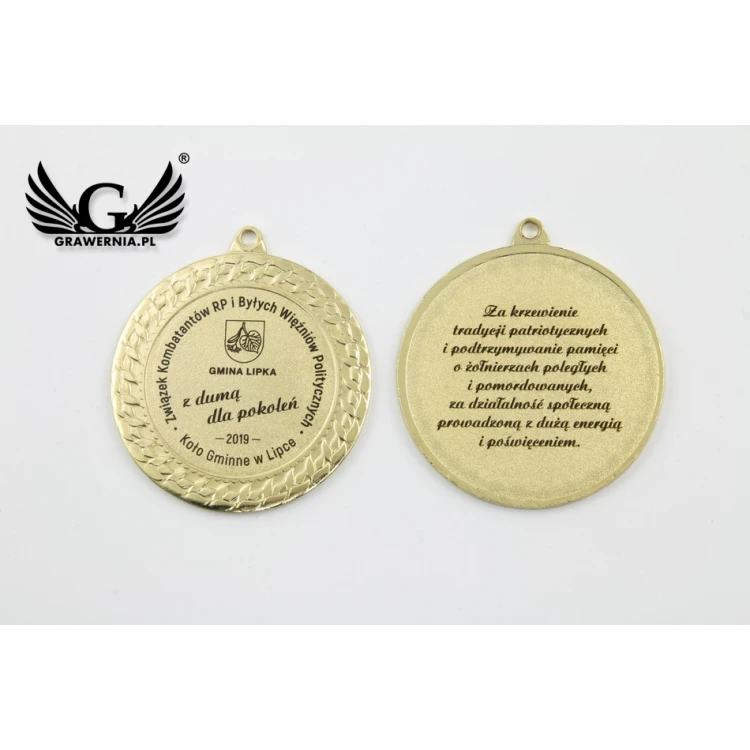 Gravierte Medaille in Holzkassette - Durchmesser 70mm - MGR089