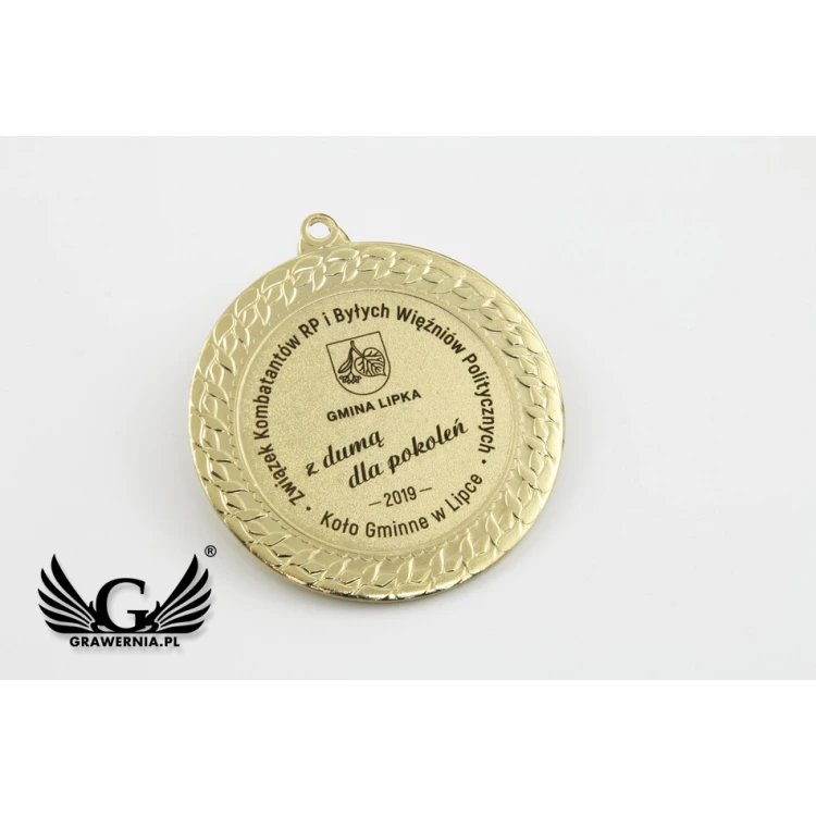 Gravierte Medaille in Holzkassette - Durchmesser 70mm - MGR089
