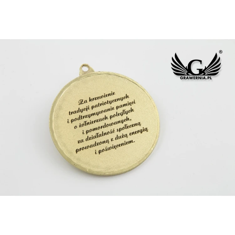Gravierte Medaille in Holzkassette - Durchmesser 70mm - MGR089