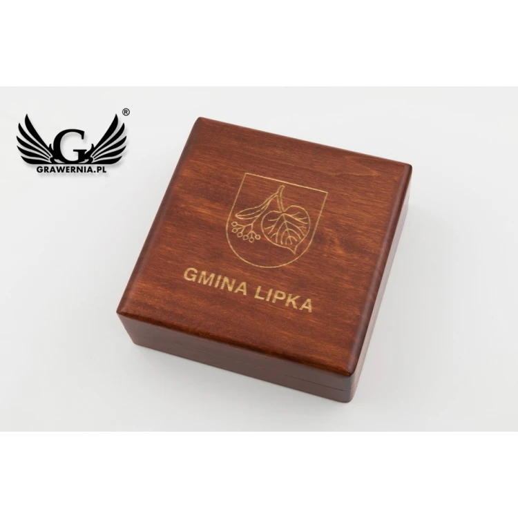 Gravierte Medaille in Holzkassette - Durchmesser 70mm - MGR089