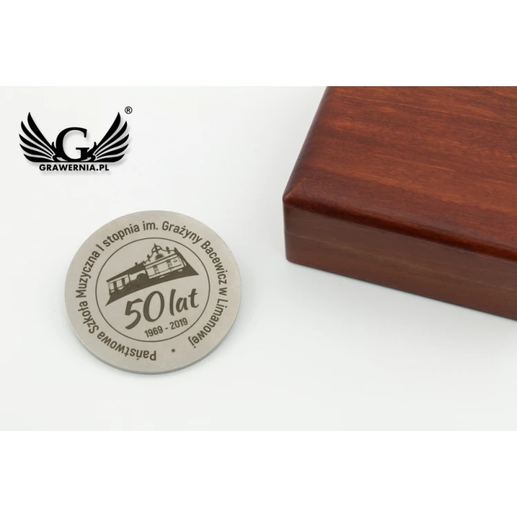 Gedenkmedaille in Holzkassette - Durchmesser 70mm - MGR081