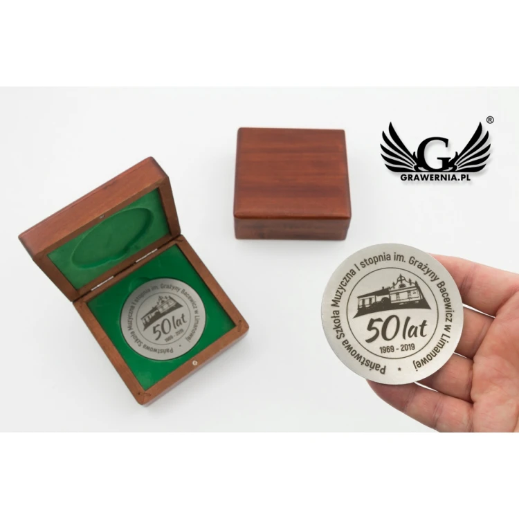 Gedenkmedaille in Holzkassette - Durchmesser 70mm - MGR081