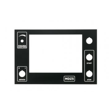 Frontplatte für Maschinen und Geräte - schwarz - Dicke: 3mm - PCZ023