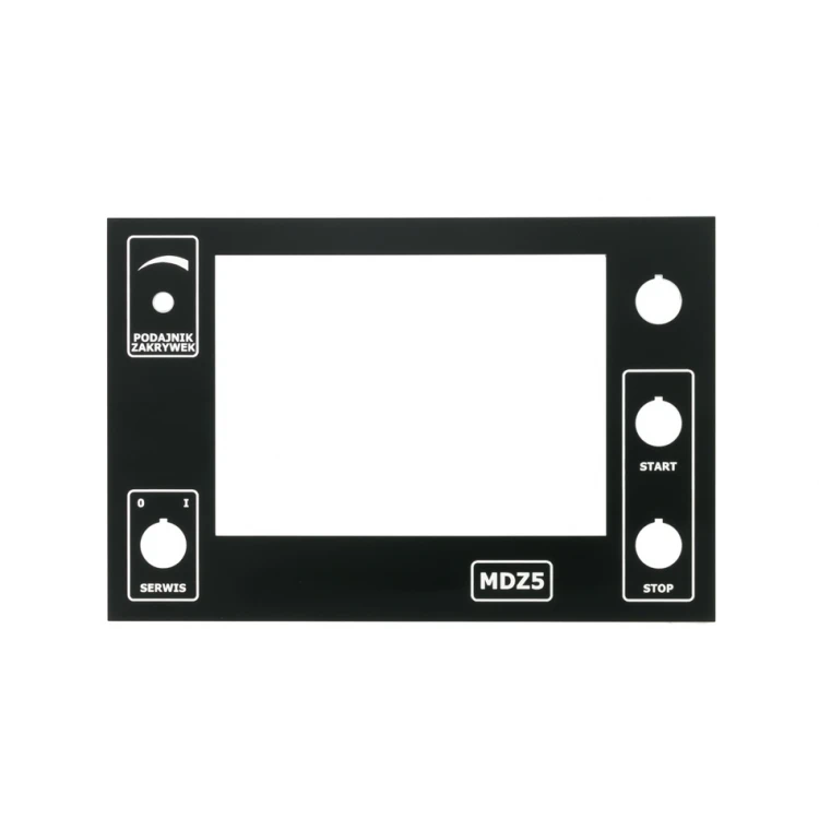 Frontplatte für Maschinen und Geräte - schwarz - Dicke: 3mm - PCZ023
