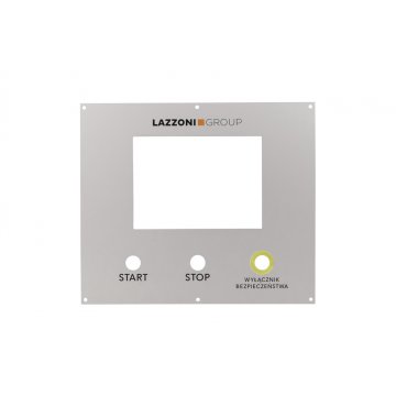 Frontplatte für Maschinen - silbernes eloxiertes Aluminium - Dicke: 2mm - PCZ025