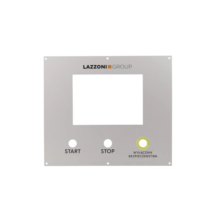 Frontplatte für Maschinen - silbernes eloxiertes Aluminium - Dicke: 2mm - PCZ025