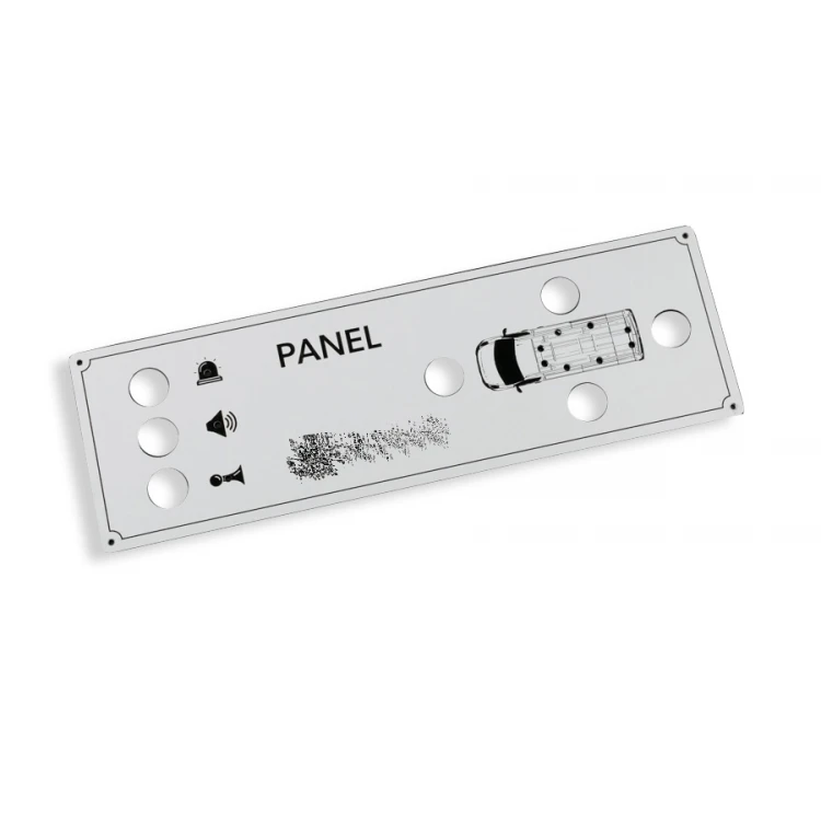 Gravierte Frontplatte aus Aluply-Aluminium - Abmessung 190x60mm - PCZ021