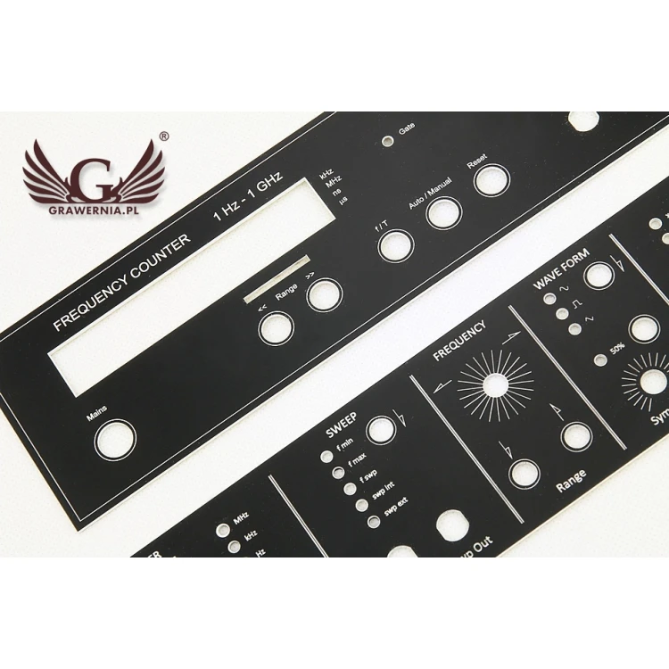 FRONTPLATTEN FÜR MASCHINEN UND GERÄTE - SCHWARZ - Stärke: 1,6mm