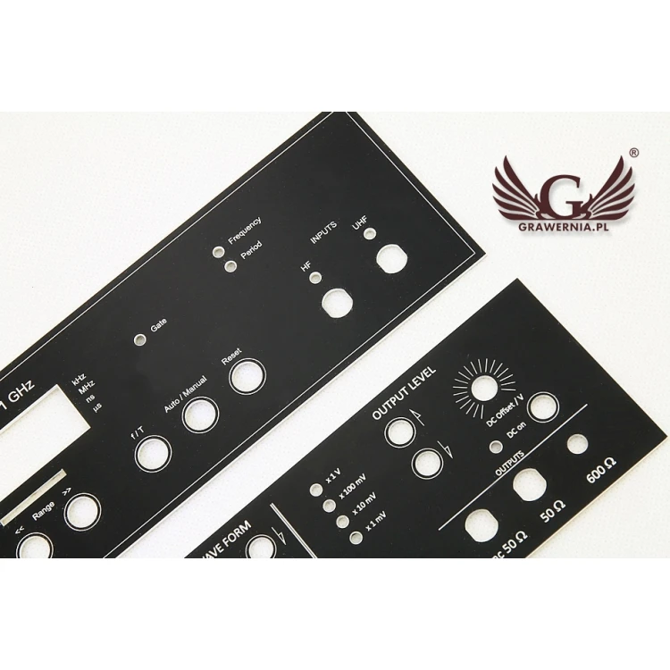 FRONTPLATTEN FÜR MASCHINEN UND GERÄTE - SCHWARZ - Stärke: 1,6mm