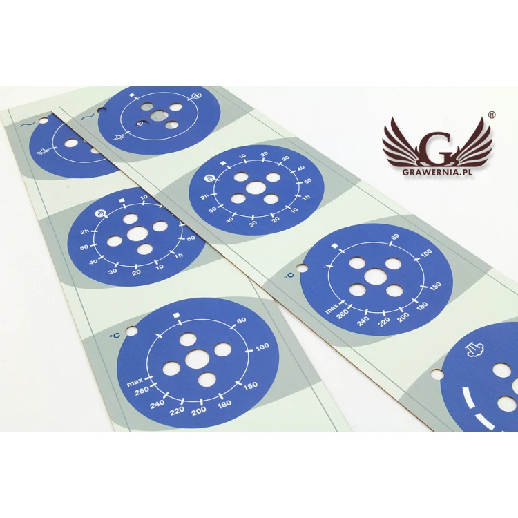 Frontplatte mit den Maßen 102x418mm - farbiger UV-Druck