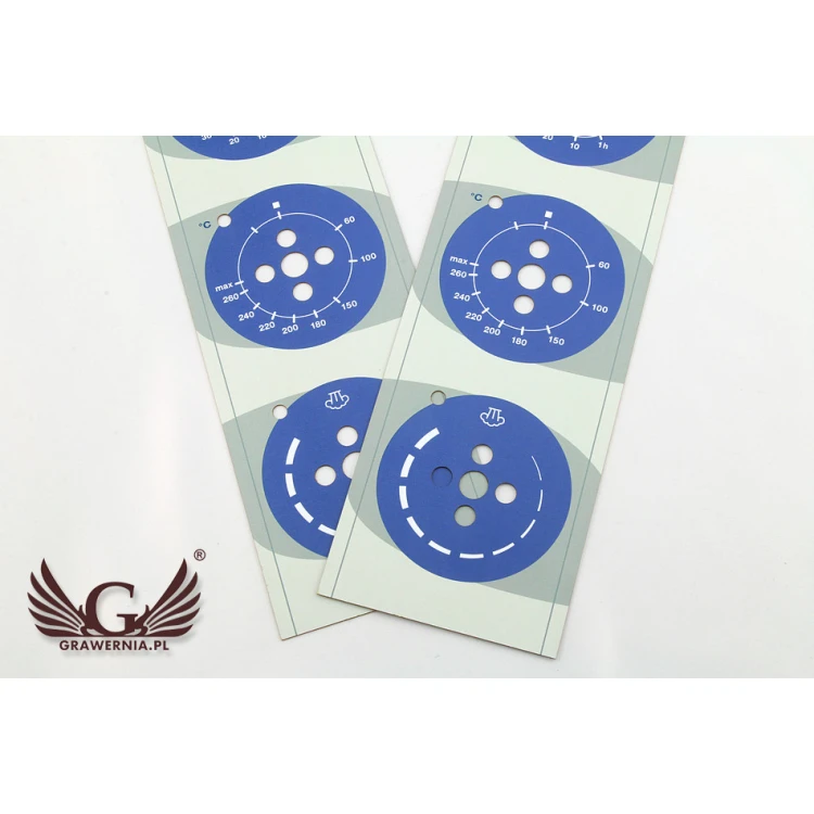 Frontplatte mit den Maßen 102x418mm - farbiger UV-Druck