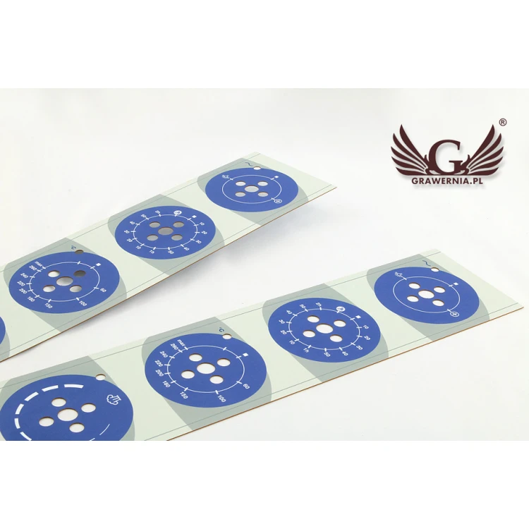 Frontplatte mit den Maßen 102x418mm - farbiger UV-Druck