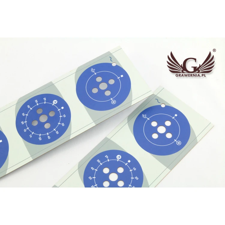Frontplatte mit den Maßen 102x418mm - farbiger UV-Druck