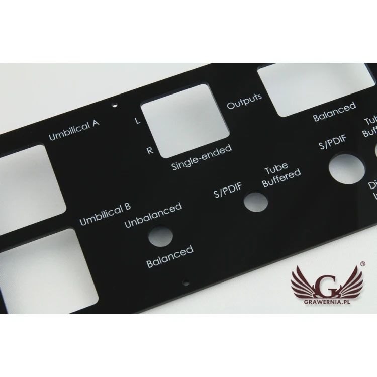Frontplatte mit den Abmessungen 284x114mm - Digitaler UV-Druck