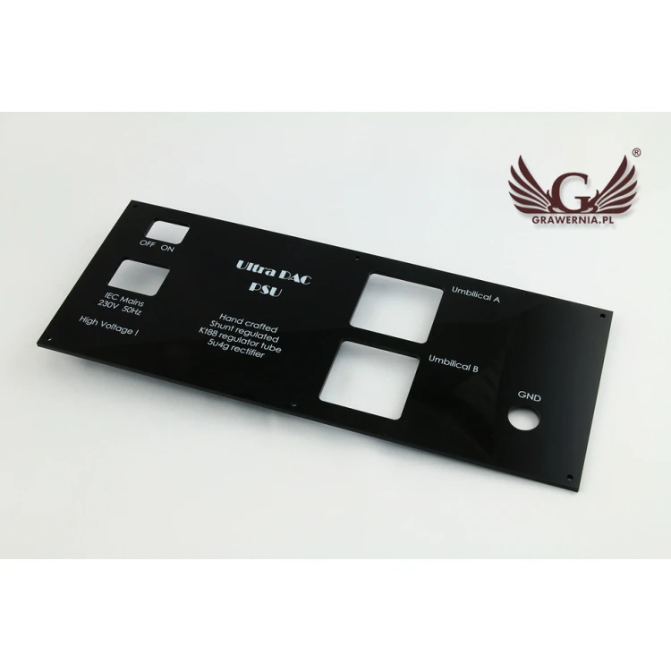 Frontplatte mit den Abmessungen 284x114mm - Digitaler UV-Druck