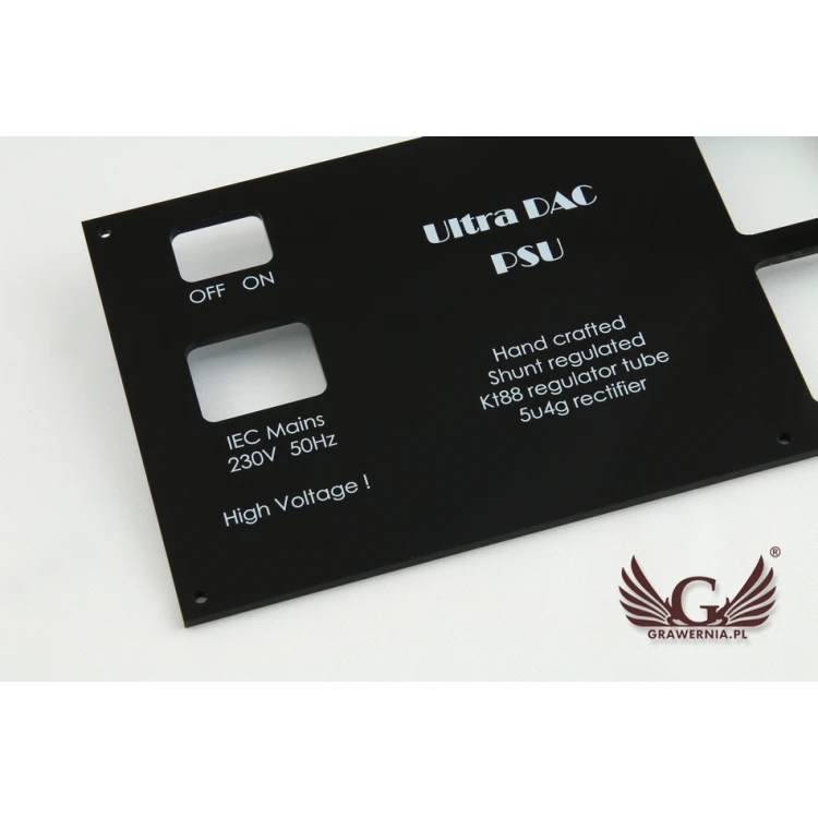 Frontplatte mit den Abmessungen 284x114mm - Digitaler UV-Druck