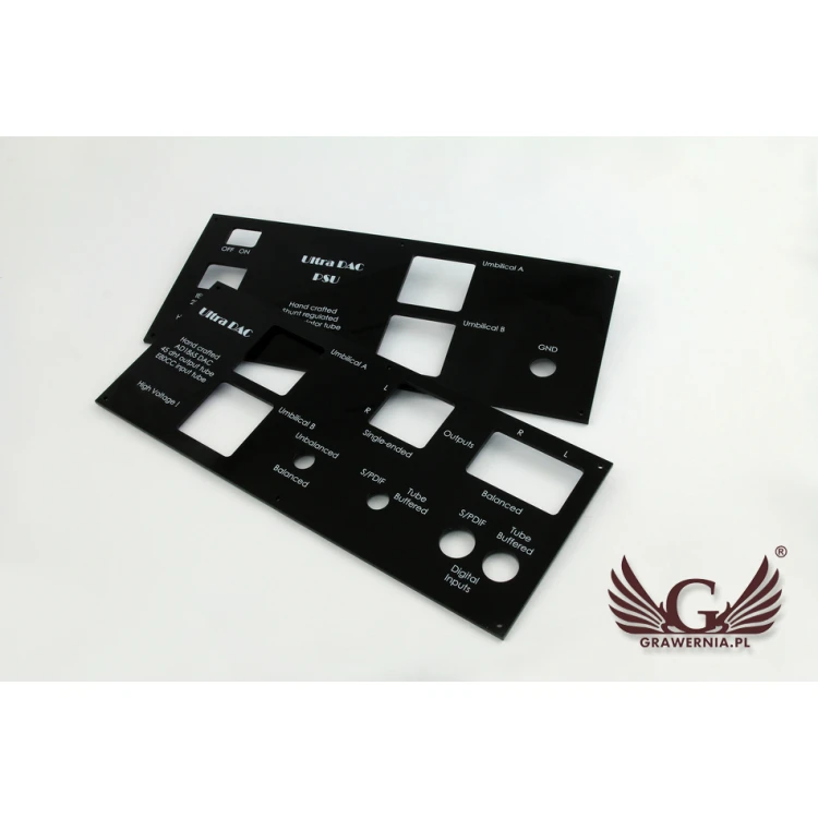 Frontplatte mit den Abmessungen 284x114mm - Digitaler UV-Druck