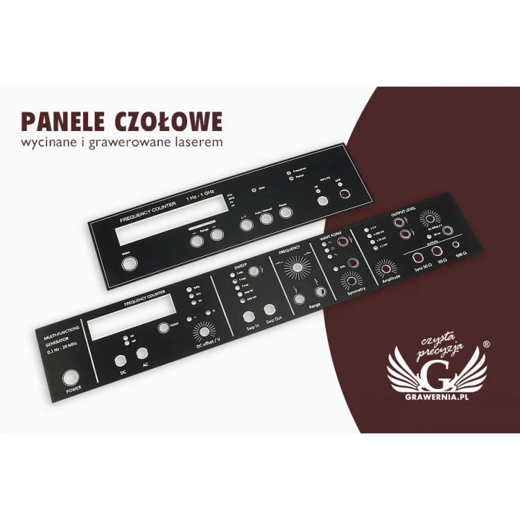 FRONTPLATTEN FÜR MASCHINEN UND GERÄTE - SCHWARZ - Stärke: 1,6mm
