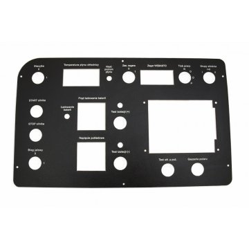 Frontplatten für Maschinen und Geräte - BLACK TEXTURES - Dicke: 1,6mm