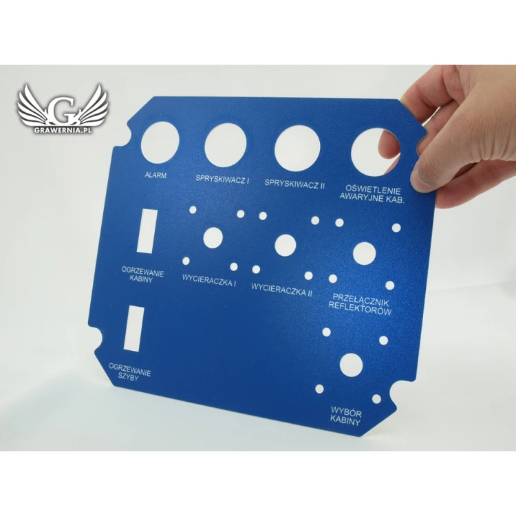 Frontplatten für Maschinen und Geräte - BLAU - Dicke: 1,6mm
