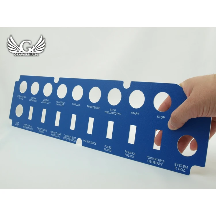 Frontplatten für Maschinen und Geräte - BLAU - Dicke: 1,6mm