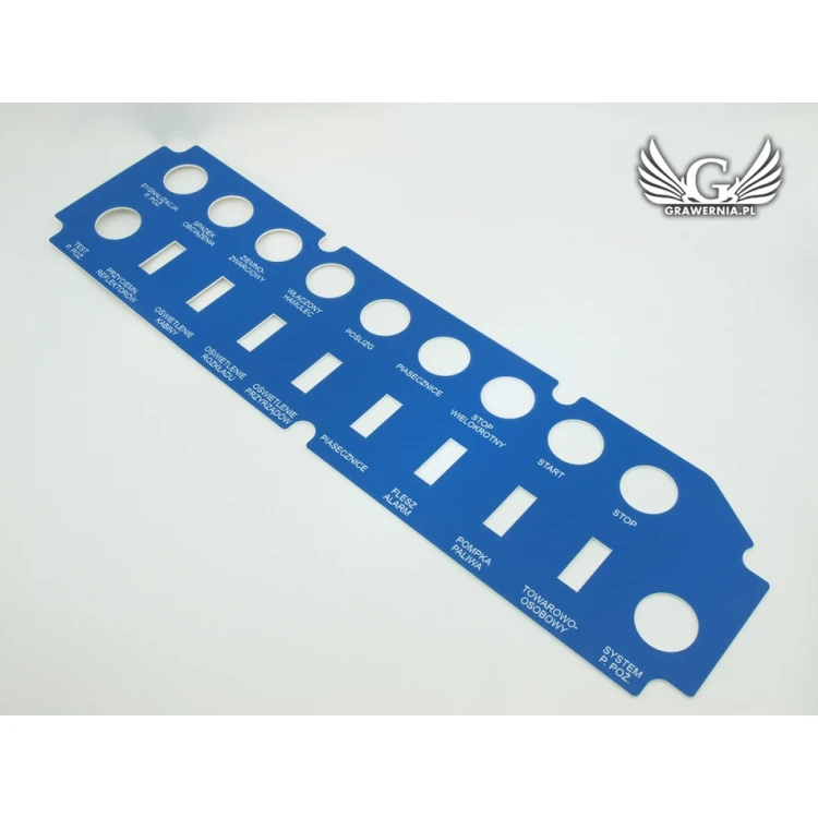 Frontplatten für Maschinen und Geräte - BLAU - Dicke: 1,6mm