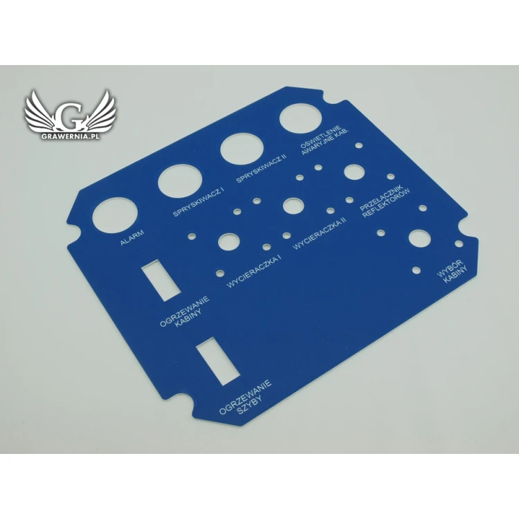 Frontplatten für Maschinen und Geräte - BLAU - Dicke: 1,6mm