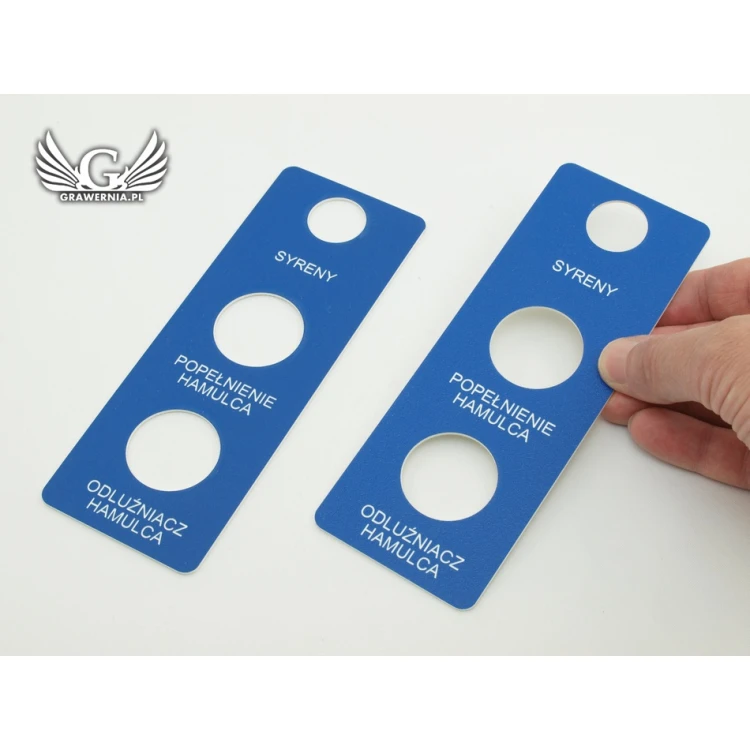 Frontplatten für Maschinen und Geräte - BLAU - Dicke: 1,6mm