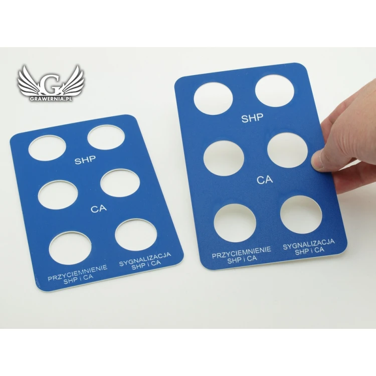 Frontplatten für Maschinen und Geräte - BLAU - Dicke: 1,6mm