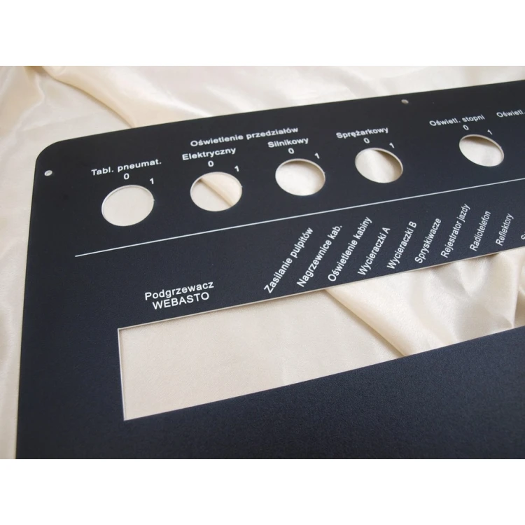 Frontplatten für Maschinen und Geräte - BLACK TEXTURES - Dicke: 1,6mm