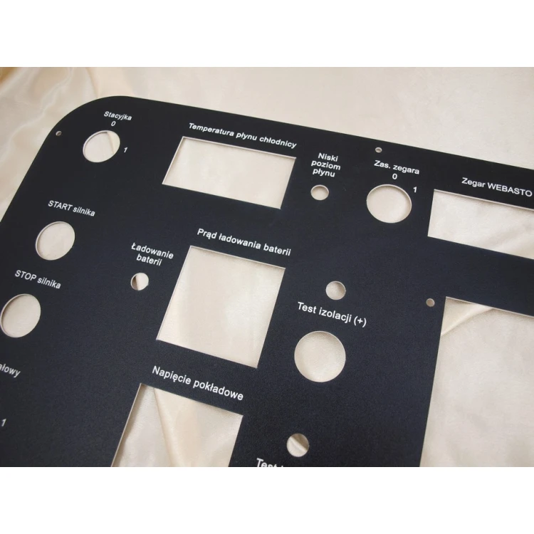 Frontplatten für Maschinen und Geräte - BLACK TEXTURES - Dicke: 1,6mm