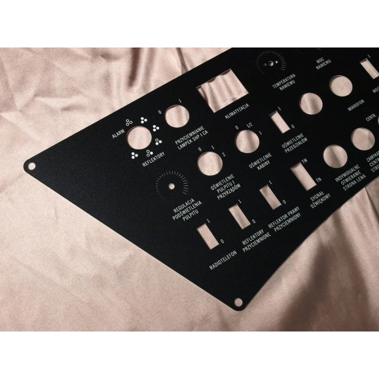 Frontplatten für Maschinen und Geräte - BLACK TEXTURES 2 - Dicke: 1,6mm